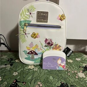 ✨Make an offer✨ NWT Alice in Wonderland Gingham backpack and wallet
